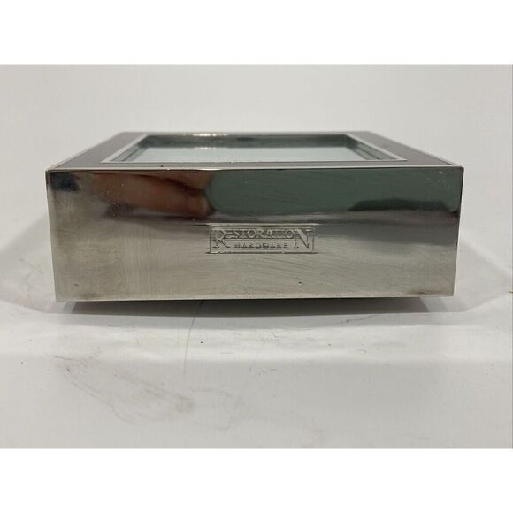 Restoration Hardware Desk Clock Chrome Discontinued Parts Or Repair - Picture 6 of 7